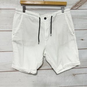 Zara Man White Summer Shorts Size Large Beach Casual